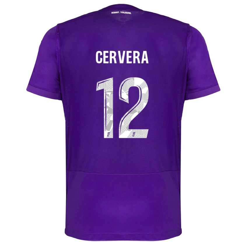 Danxen Kvinnor Laurianne Cervera #12 Lila Vit Hemmatröja Matchtröjor 2024/25 Tröjor T-Tröja