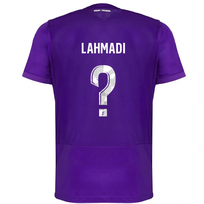 Danxen Kvinnor Noah Lahmadi #0 Lila Vit Hemmatröja Matchtröjor 2024/25 Tröjor T-Tröja