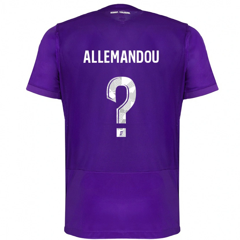Danxen Kvinnor Teddy Allemandou #0 Lila Vit Hemmatröja Matchtröjor 2024/25 Tröjor T-Tröja