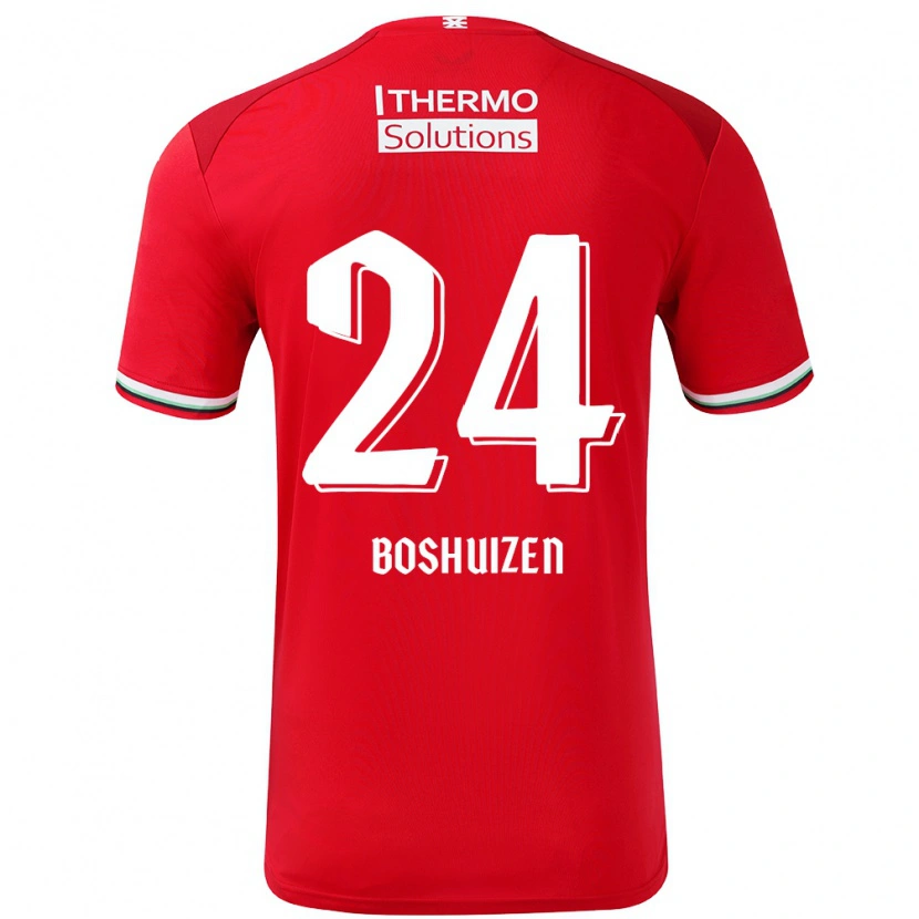 Danxen Kvinnor Annouk Boshuizen #24 Röd Vit Hemmatröja Matchtröjor 2024/25 Tröjor T-Tröja