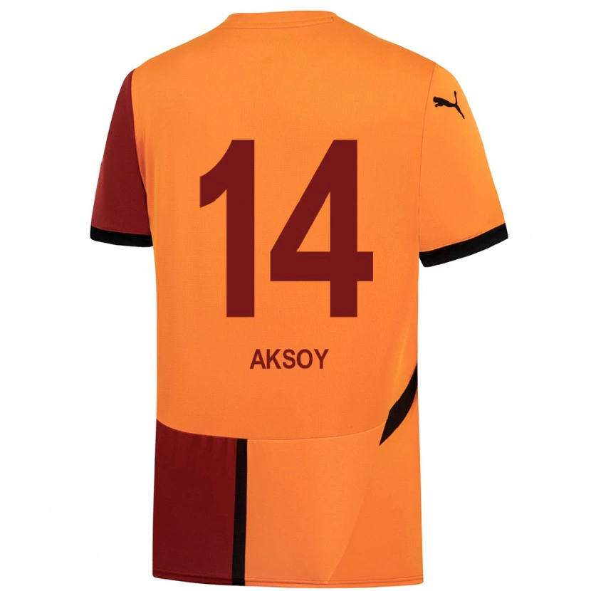 Danxen Kvinnor Berkan Aksoy #14 Gul Röd Hemmatröja Matchtröjor 2024/25 Tröjor T-Tröja