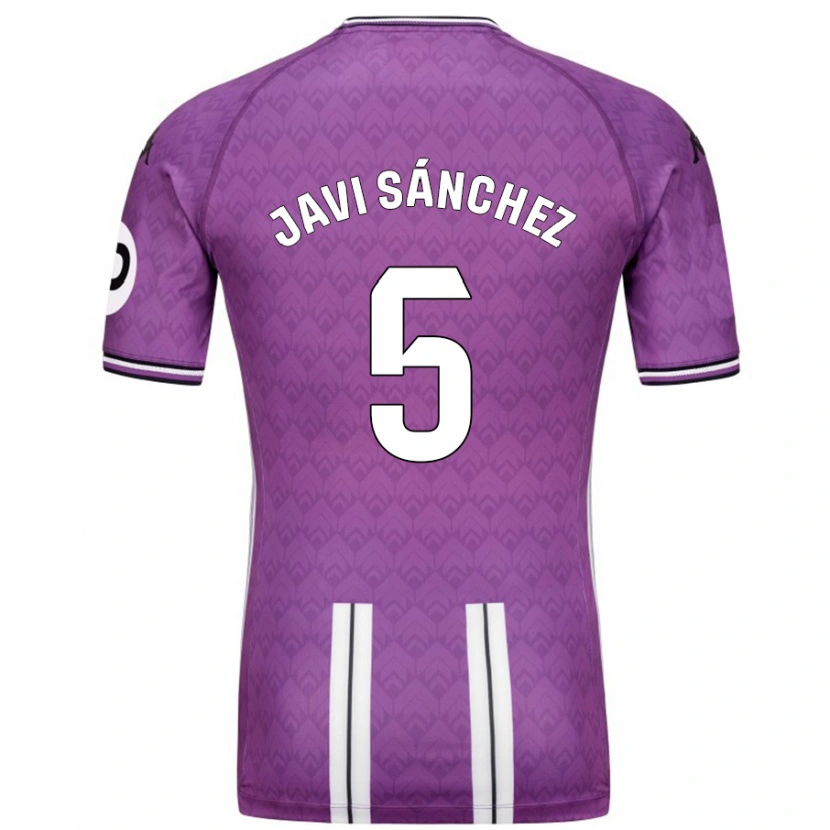 Danxen Kvinnor Javi Sánchez #5 Lila Vit Hemmatröja Matchtröjor 2024/25 Tröjor T-Tröja