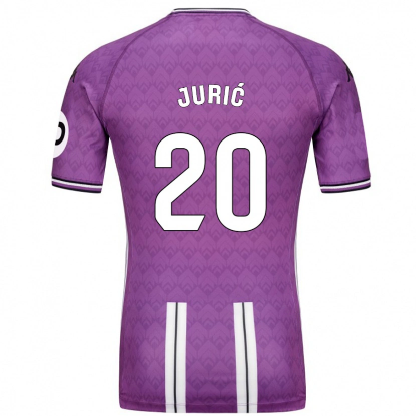 Danxen Kvinnor Stanko Juric #20 Lila Vit Hemmatröja Matchtröjor 2024/25 Tröjor T-Tröja