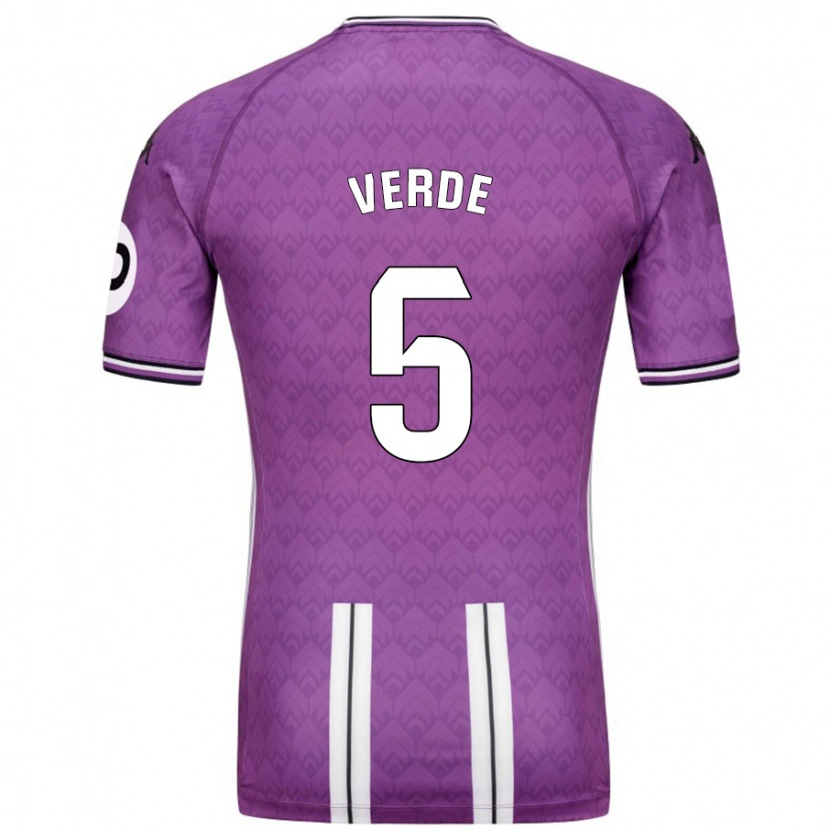 Danxen Kvinnor Adrián Verde #5 Lila Vit Hemmatröja Matchtröjor 2024/25 Tröjor T-Tröja
