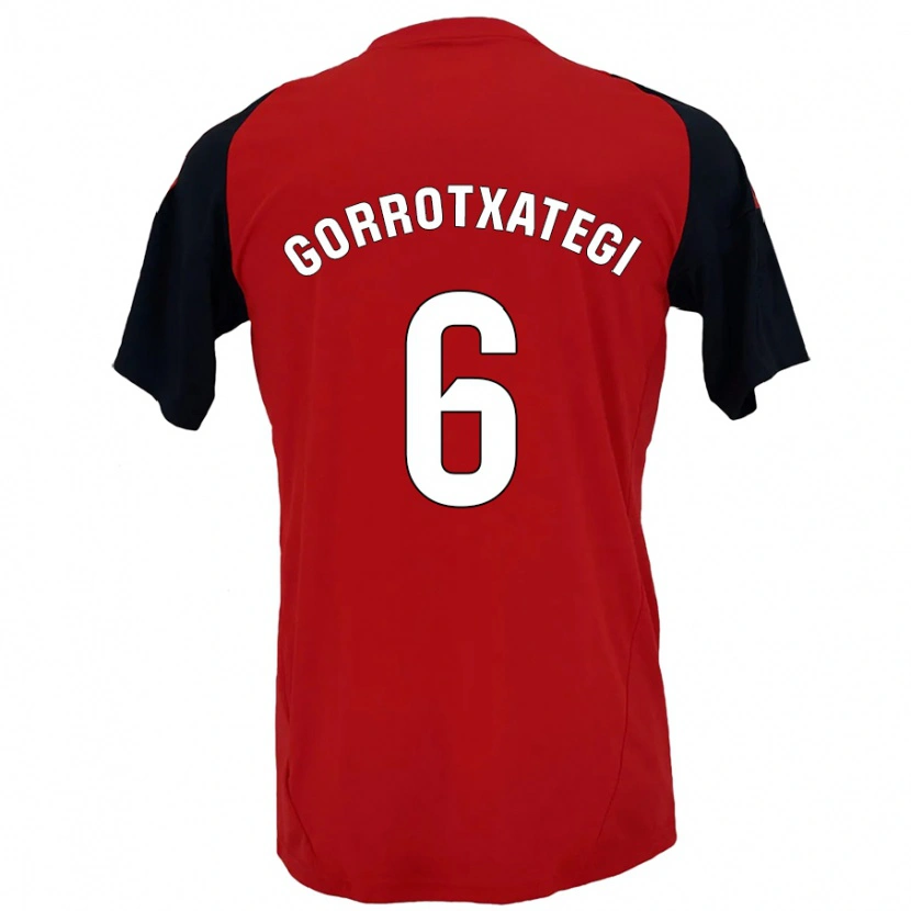 Danxen Kvinnor Jon Gorrotxategi #6 Röd Svart Hemmatröja Matchtröjor 2024/25 Tröjor T-Tröja