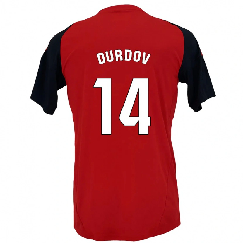 Danxen Kvinnor Ivan Durdov #14 Röd Svart Hemmatröja Matchtröjor 2024/25 Tröjor T-Tröja