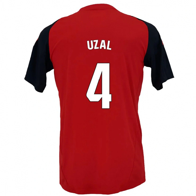 Danxen Kvinnor Yeray Uzal #4 Röd Svart Hemmatröja Matchtröjor 2024/25 Tröjor T-Tröja