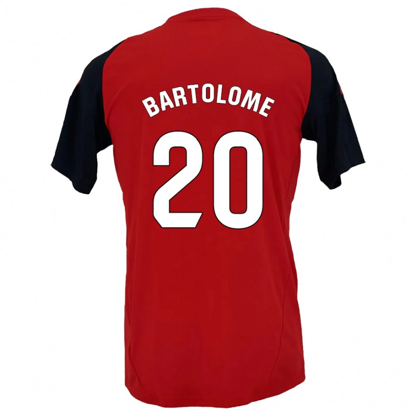 Danxen Kvinnor Diego Bartolomé #20 Röd Svart Hemmatröja Matchtröjor 2024/25 Tröjor T-Tröja