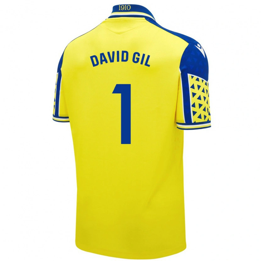 Danxen Kvinnor David Gil #1 Gul Blå Hemmatröja Matchtröjor 2024/25 Tröjor T-Tröja
