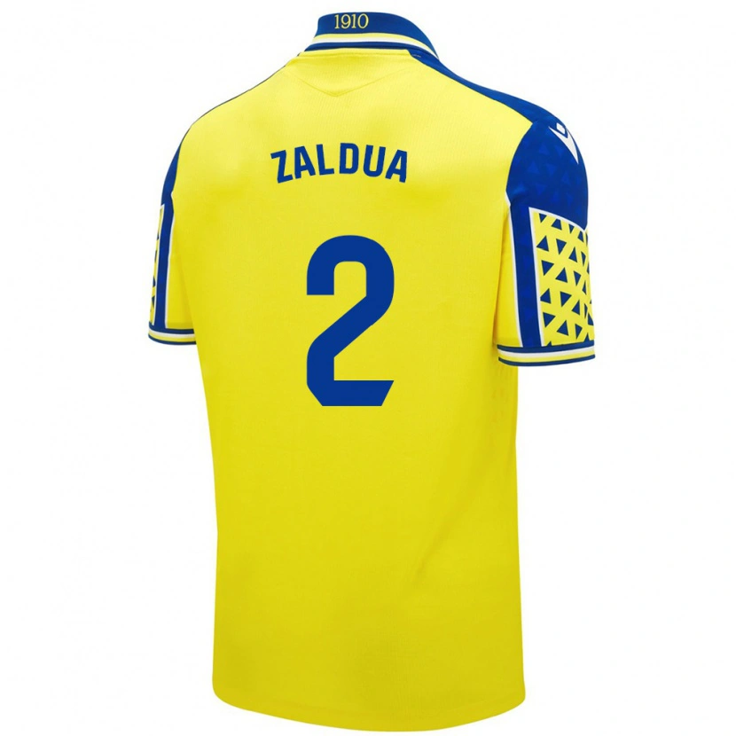 Danxen Kvinnor Joseba Zaldua #2 Gul Blå Hemmatröja Matchtröjor 2024/25 Tröjor T-Tröja