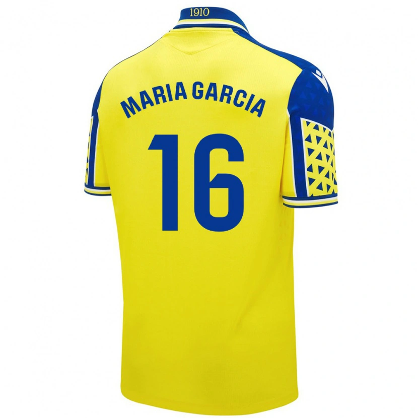 Danxen Kvinnor Maria García Fernández #16 Gul Blå Hemmatröja Matchtröjor 2024/25 Tröjor T-Tröja