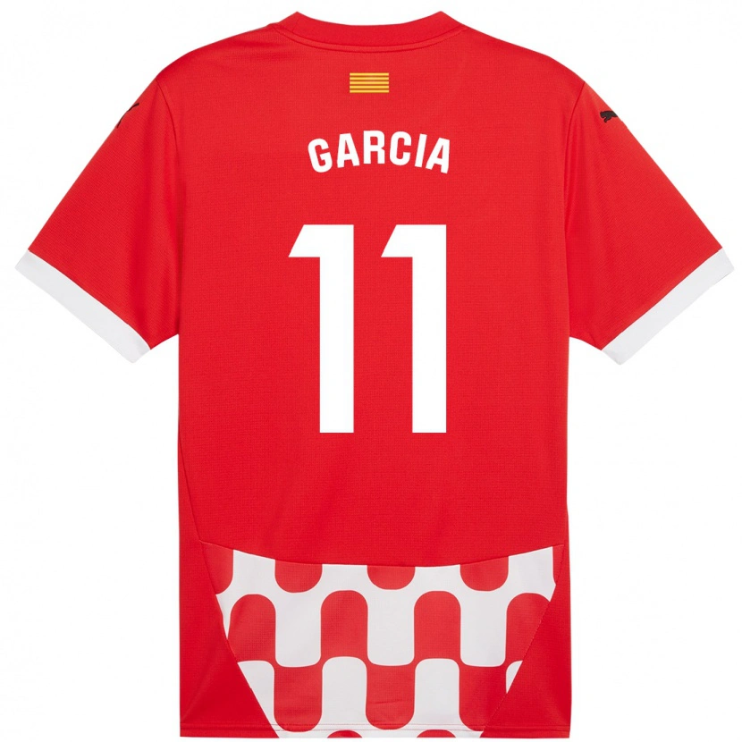 Danxen Kvinnor Jastin García #11 Röd Vit Hemmatröja Matchtröjor 2024/25 Tröjor T-Tröja