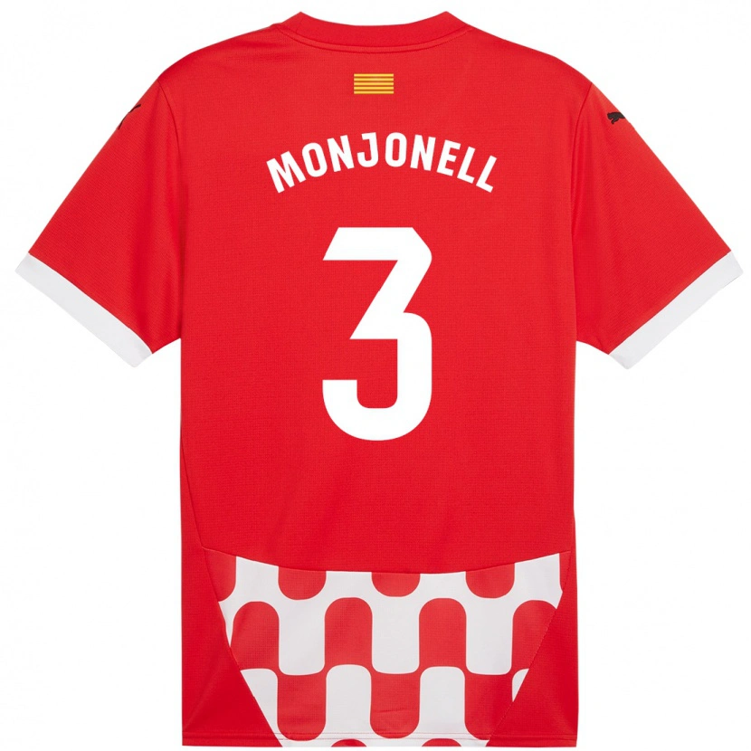 Danxen Kvinnor Eric Monjonell #3 Röd Vit Hemmatröja Matchtröjor 2024/25 Tröjor T-Tröja