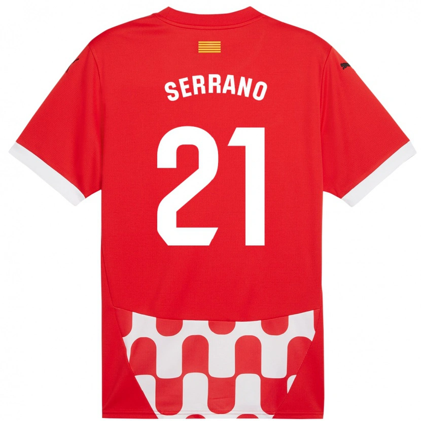 Danxen Kvinnor Ot Serrano #21 Röd Vit Hemmatröja Matchtröjor 2024/25 Tröjor T-Tröja
