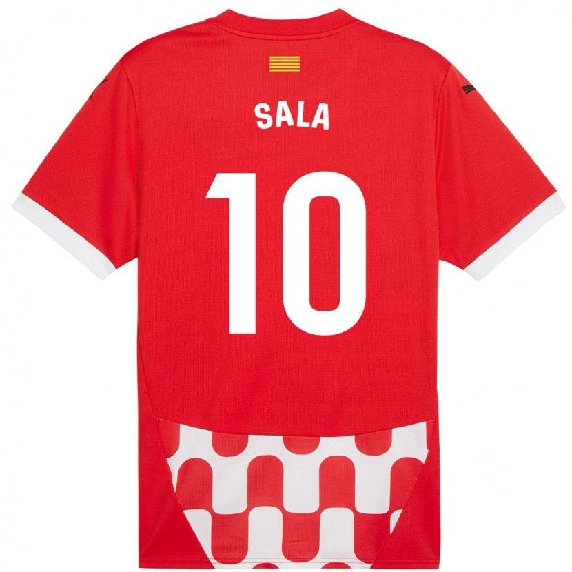 Danxen Kvinnor Georgina Sala #10 Röd Vit Hemmatröja Matchtröjor 2024/25 Tröjor T-Tröja
