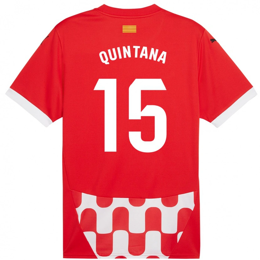 Danxen Kvinnor Amru Quintana #15 Röd Vit Hemmatröja Matchtröjor 2024/25 Tröjor T-Tröja
