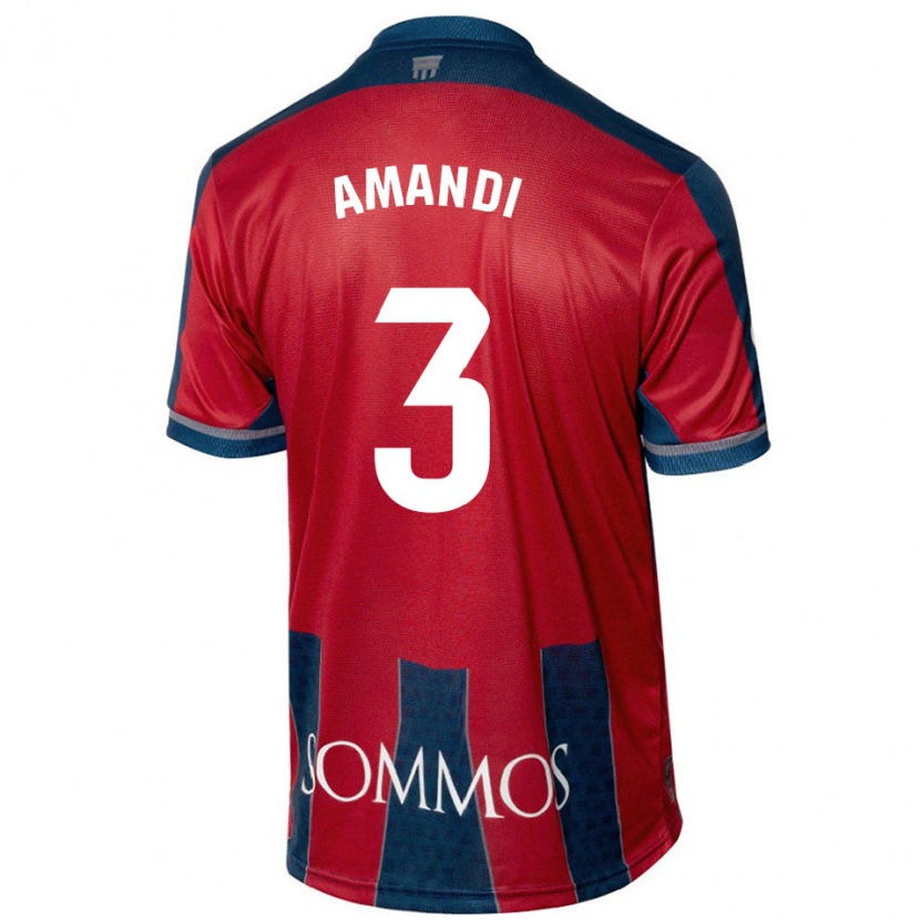 Danxen Kvinnor Iván Amandi #3 Röd Blå Hemmatröja Matchtröjor 2024/25 Tröjor T-Tröja