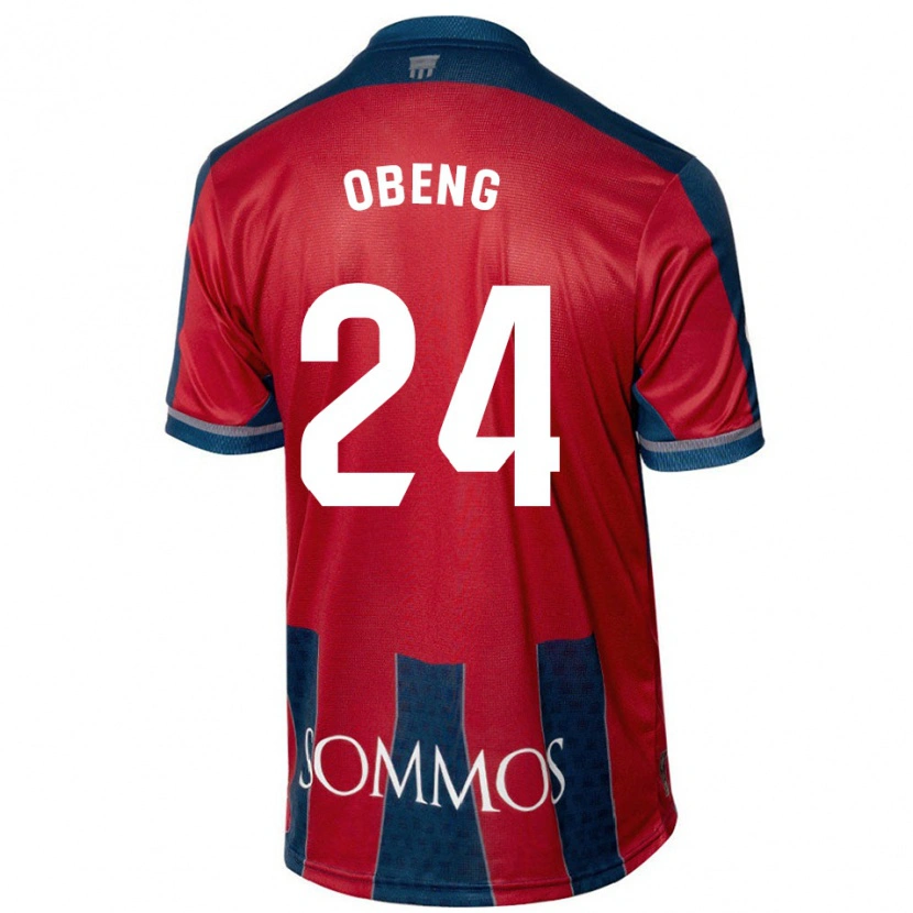 Danxen Kvinnor Samuel Obeng #24 Röd Blå Hemmatröja Matchtröjor 2024/25 Tröjor T-Tröja