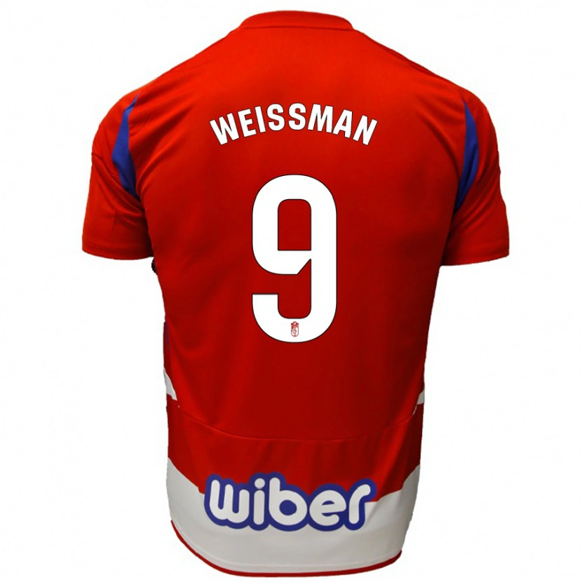 Danxen Kvinnor Shon Weissman #9 Röd Vit Blå Hemmatröja Matchtröjor 2024/25 Tröjor T-Tröja