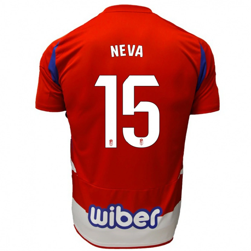 Danxen Kvinnor Carlos Neva #15 Röd Vit Blå Hemmatröja Matchtröjor 2024/25 Tröjor T-Tröja