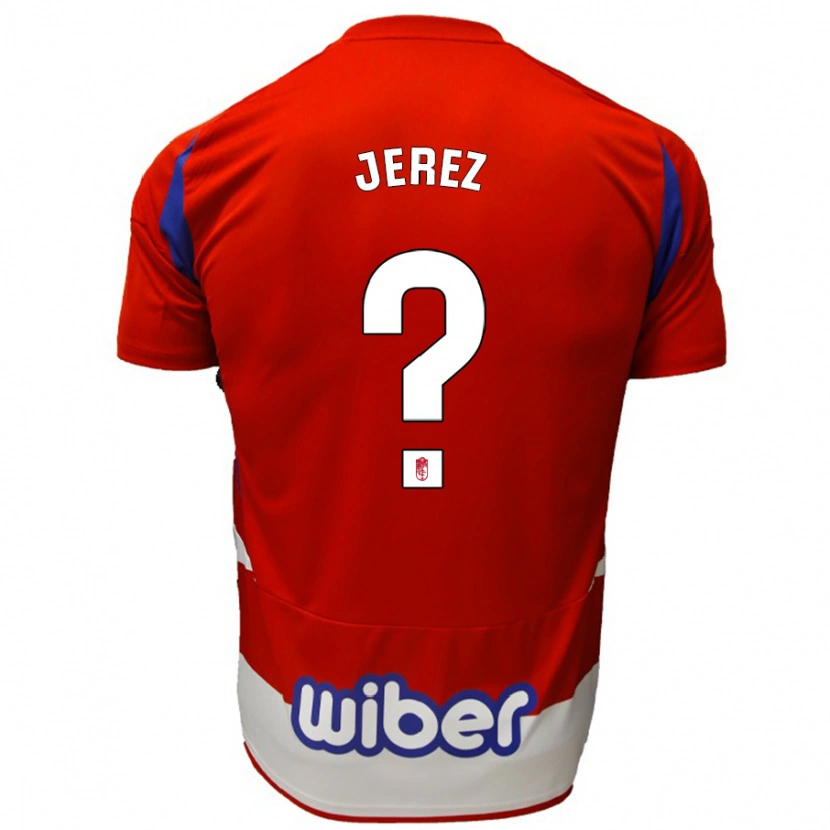 Danxen Kvinnor Adrián Jerez #0 Röd Vit Blå Hemmatröja Matchtröjor 2024/25 Tröjor T-Tröja