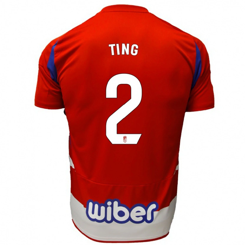 Danxen Kvinnor Xie Ting #2 Röd Vit Blå Hemmatröja Matchtröjor 2024/25 Tröjor T-Tröja