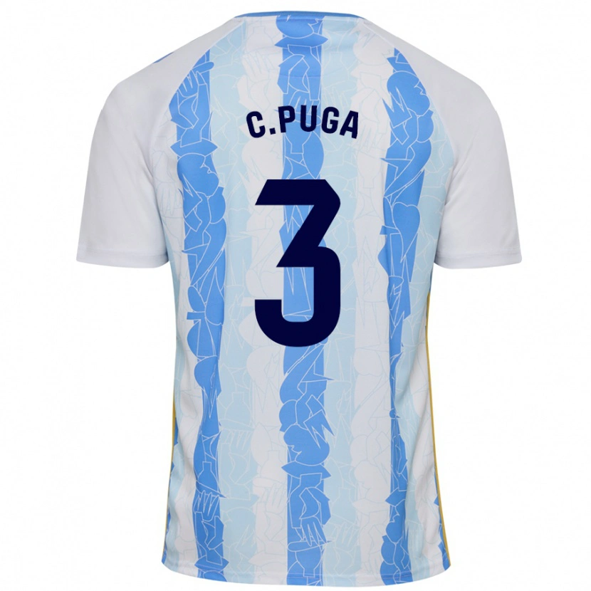 Danxen Kvinnor Carlos Puga #3 Vit Blå Hemmatröja Matchtröjor 2024/25 Tröjor T-Tröja