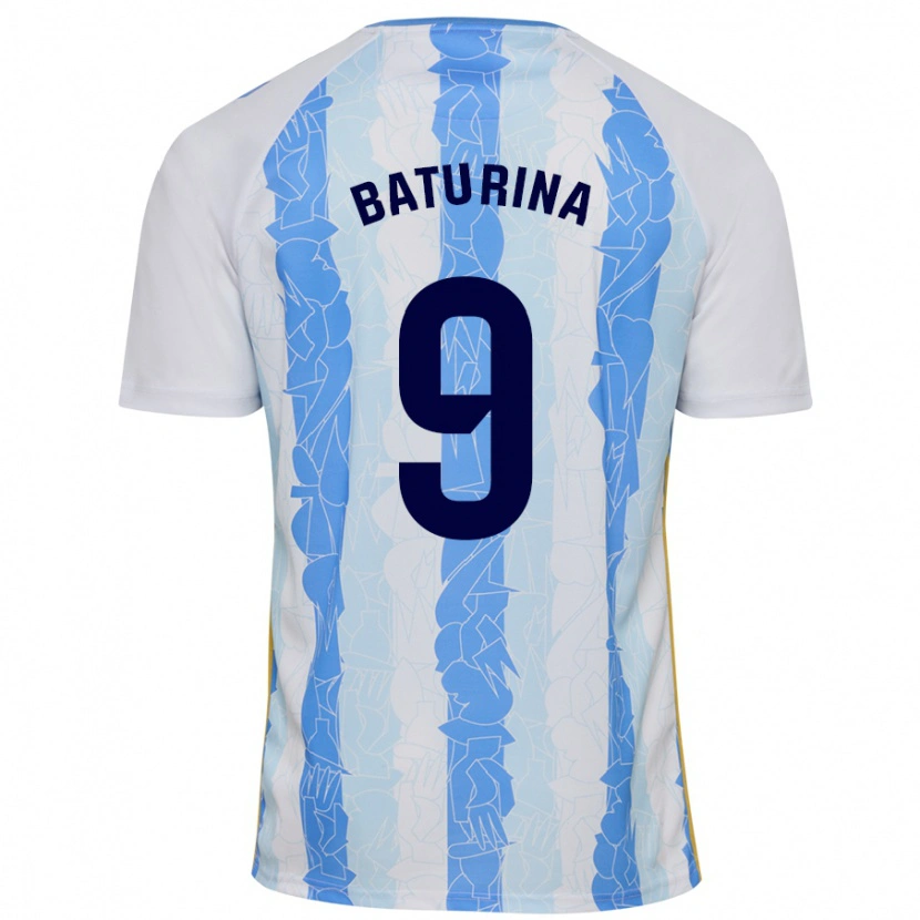 Danxen Kvinnor Roko Baturina #9 Vit Blå Hemmatröja Matchtröjor 2024/25 Tröjor T-Tröja