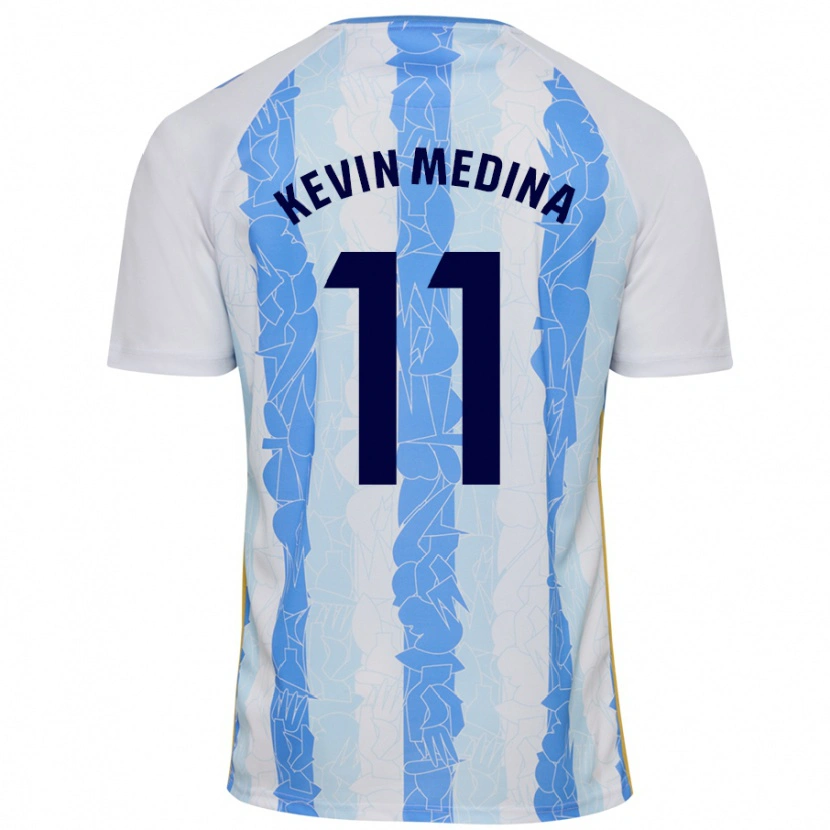 Danxen Kvinnor Kevin Medina #11 Vit Blå Hemmatröja Matchtröjor 2024/25 Tröjor T-Tröja
