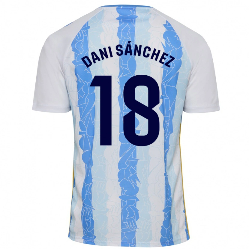 Danxen Kvinnor Dani Sánchez #18 Vit Blå Hemmatröja Matchtröjor 2024/25 Tröjor T-Tröja