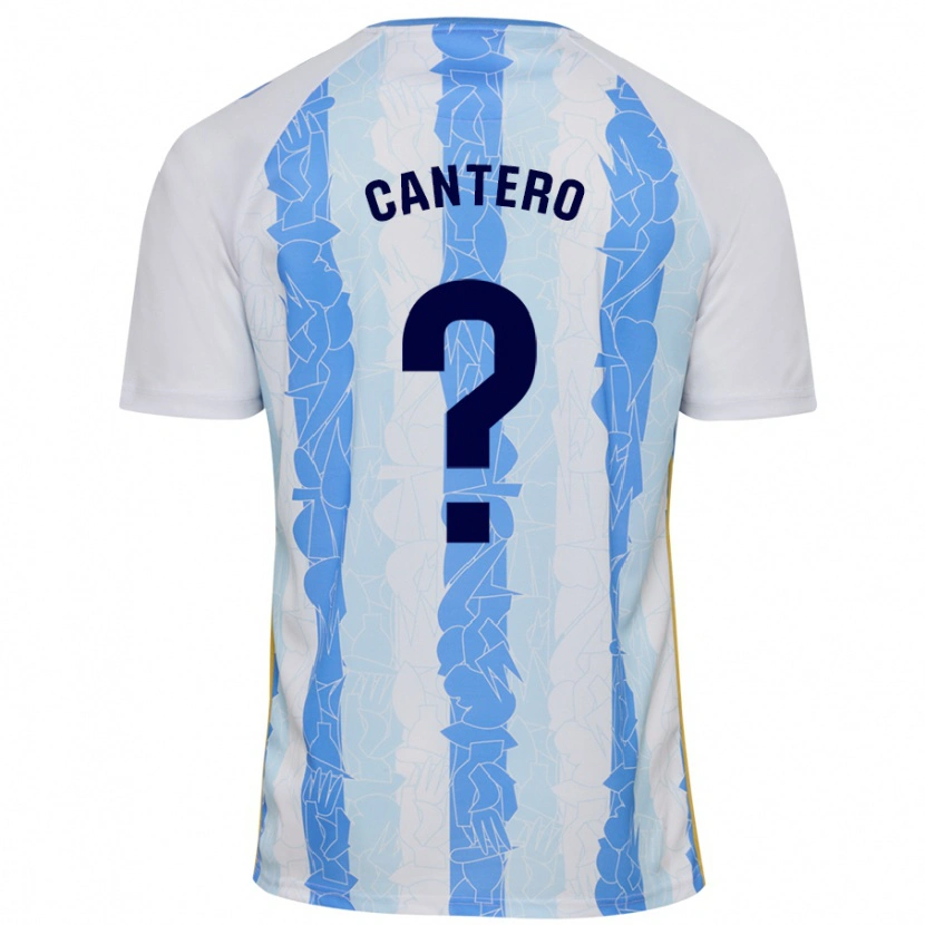 Danxen Kvinnor José Cantero #0 Vit Blå Hemmatröja Matchtröjor 2024/25 Tröjor T-Tröja