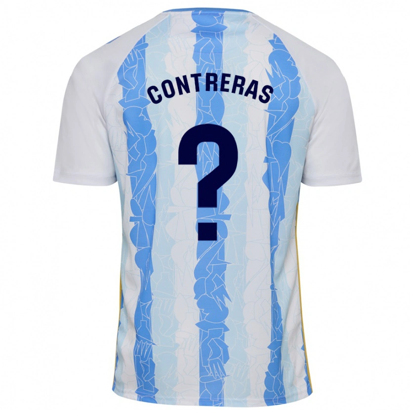 Danxen Kvinnor Ale Contreras #0 Vit Blå Hemmatröja Matchtröjor 2024/25 Tröjor T-Tröja