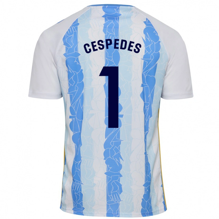 Danxen Kvinnor Andrés Céspedes #1 Vit Blå Hemmatröja Matchtröjor 2024/25 Tröjor T-Tröja