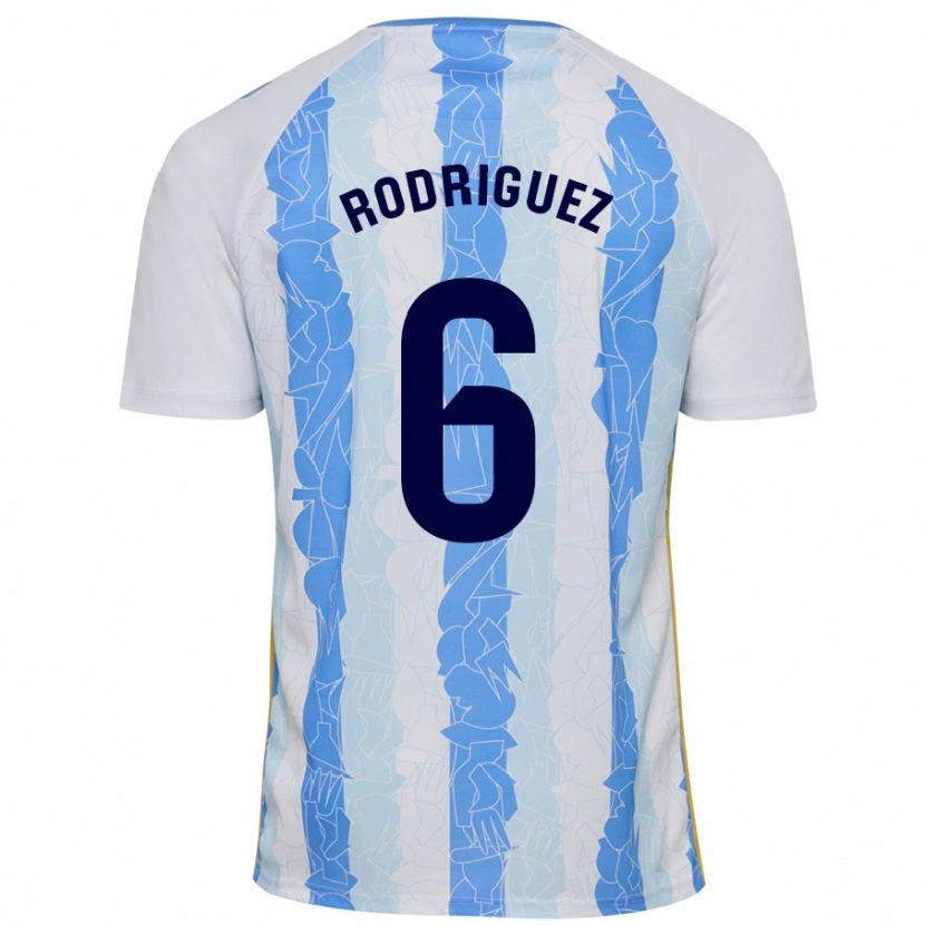 Danxen Kvinnor Rafa Rodríguez #6 Vit Blå Hemmatröja Matchtröjor 2024/25 Tröjor T-Tröja