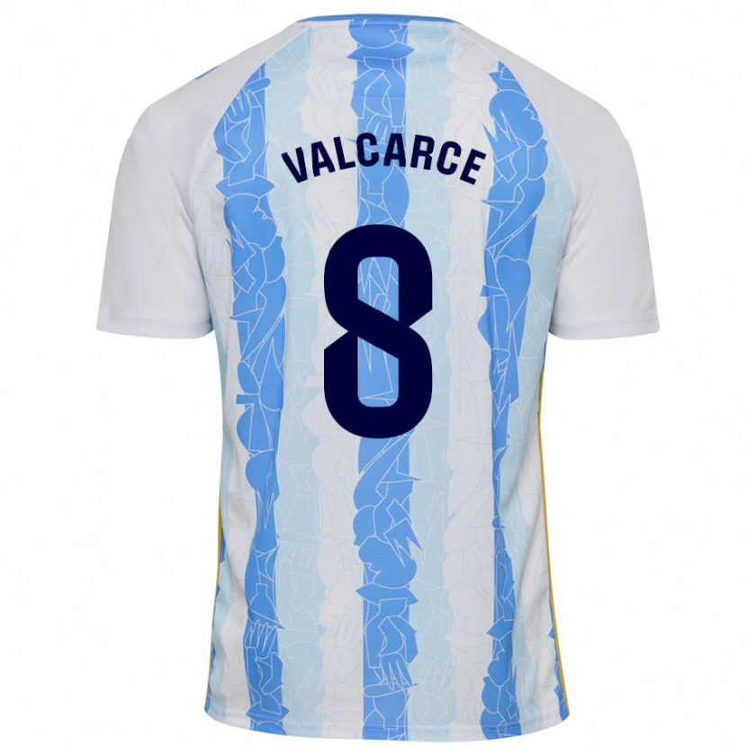 Danxen Kvinnor Alejandro Valcarce #8 Vit Blå Hemmatröja Matchtröjor 2024/25 Tröjor T-Tröja