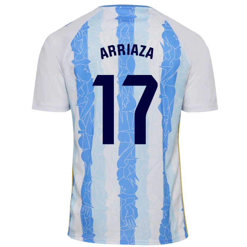 Danxen Kvinnor Pablo Arriaza #17 Vit Blå Hemmatröja Matchtröjor 2024/25 Tröjor T-Tröja