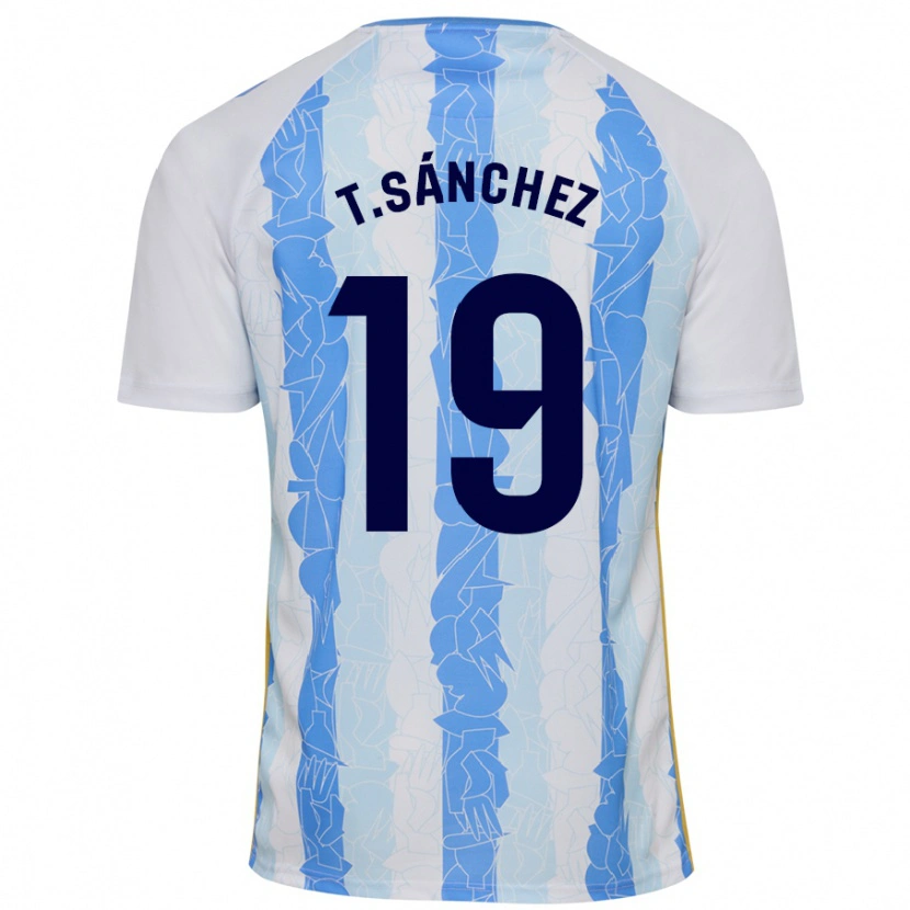 Danxen Kvinnor Toni Sánchez #19 Vit Blå Hemmatröja Matchtröjor 2024/25 Tröjor T-Tröja
