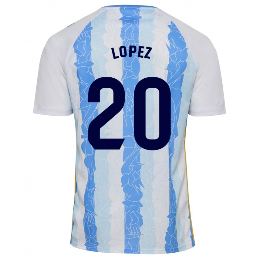Danxen Kvinnor Adri López #20 Vit Blå Hemmatröja Matchtröjor 2024/25 Tröjor T-Tröja