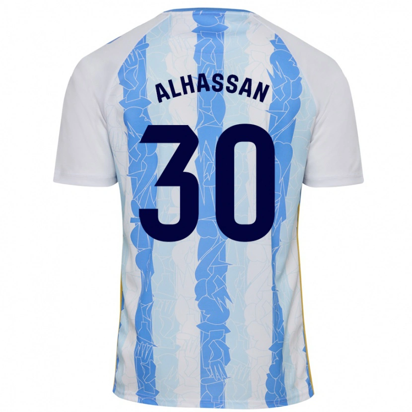 Danxen Kvinnor Mubarak Alhassan #30 Vit Blå Hemmatröja Matchtröjor 2024/25 Tröjor T-Tröja