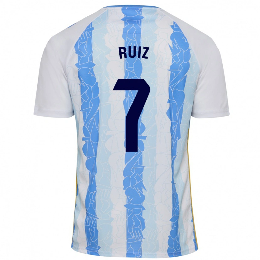Danxen Kvinnor María Ruiz #7 Vit Blå Hemmatröja Matchtröjor 2024/25 Tröjor T-Tröja