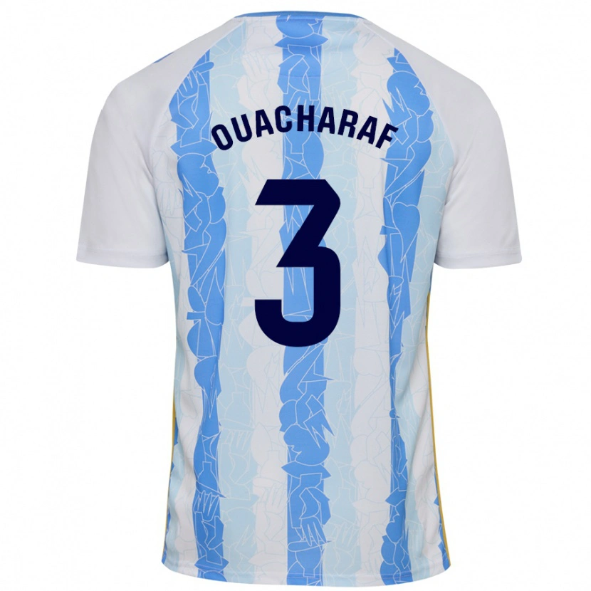 Danxen Kvinnor Bilal Ouacharaf #3 Vit Blå Hemmatröja Matchtröjor 2024/25 Tröjor T-Tröja
