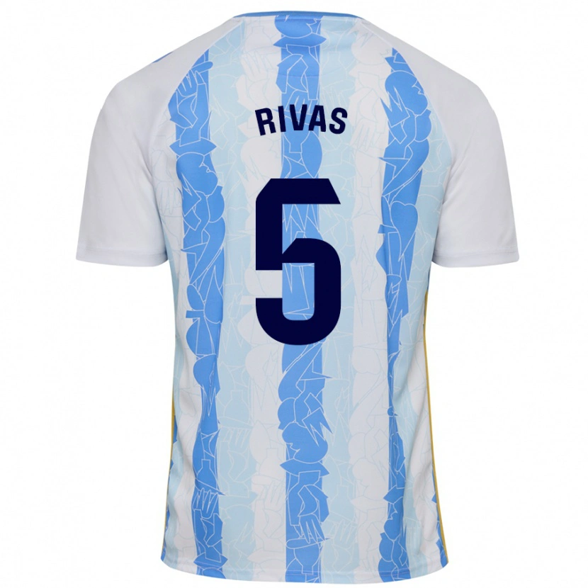 Danxen Kvinnor Juande Rivas #5 Vit Blå Hemmatröja Matchtröjor 2024/25 Tröjor T-Tröja