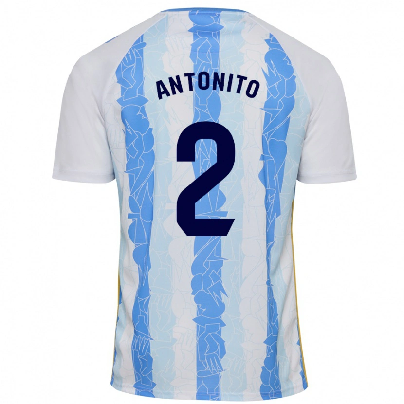 Danxen Kvinnor Antoñito #2 Vit Blå Hemmatröja Matchtröjor 2024/25 Tröjor T-Tröja