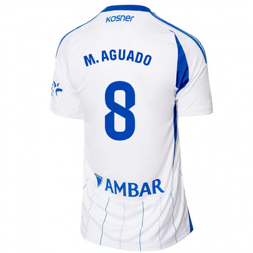 Danxen Kvinnor Marc Aguado #8 Röd Vit Hemmatröja Matchtröjor 2024/25 Tröjor T-Tröja