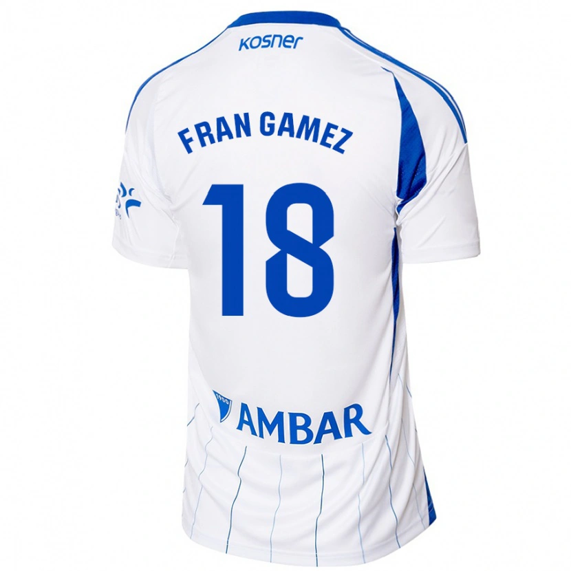 Danxen Kvinnor Fran Gámez #18 Röd Vit Hemmatröja Matchtröjor 2024/25 Tröjor T-Tröja