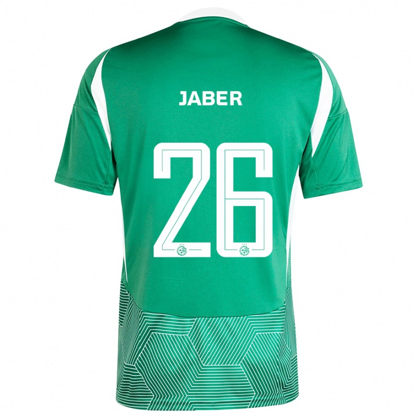 Danxen Kvinnor Mahmoud Jaber #26 Grön Vit Hemmatröja Matchtröjor 2024/25 Tröjor T-Tröja