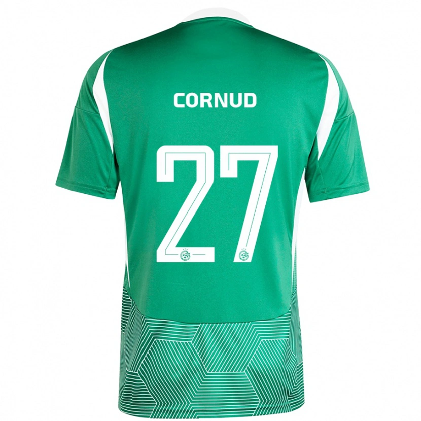 Danxen Kvinnor Pierre Cornud #27 Grön Vit Hemmatröja Matchtröjor 2024/25 Tröjor T-Tröja