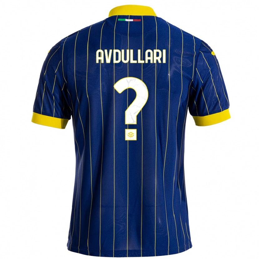 Danxen Kvinnor Davide Avdullari #0 Blågul Hemmatröja Matchtröjor 2024/25 Tröjor T-Tröja