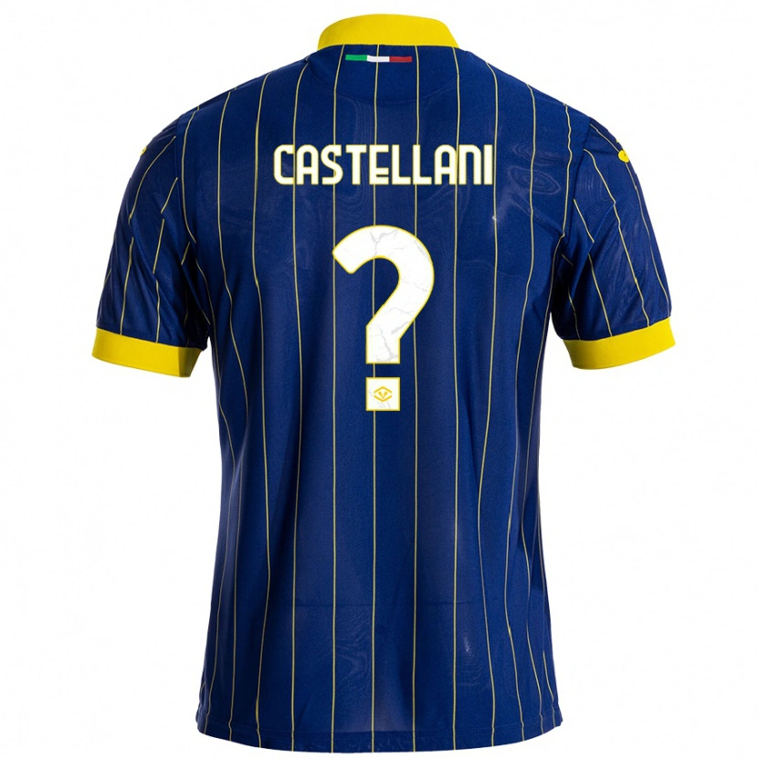 Danxen Kvinnor Zeno Castellani #0 Blågul Hemmatröja Matchtröjor 2024/25 Tröjor T-Tröja