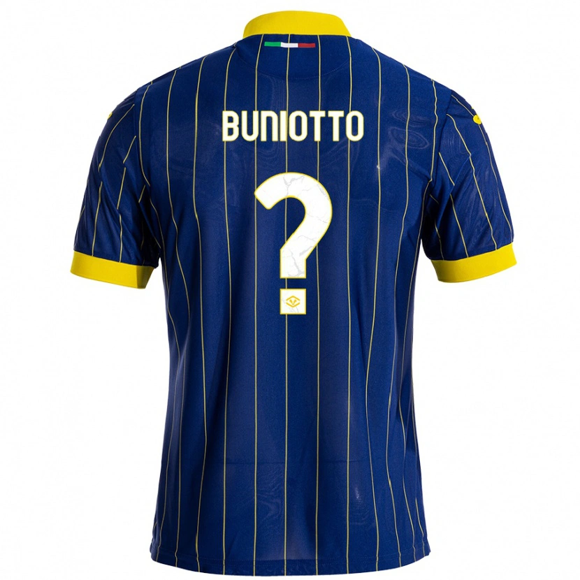 Danxen Kvinnor Mattia Buniotto #0 Blågul Hemmatröja Matchtröjor 2024/25 Tröjor T-Tröja